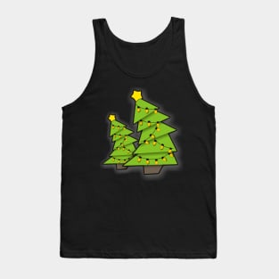 Merry Christmas Trees With Light Tank Top